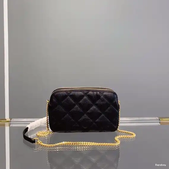 Repladies REP BECKY YSL DOUBLE-ZIP IN POUCH QUILTED LAMBSKIN 0519